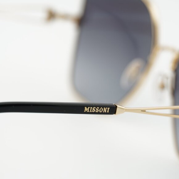 Missoni MIS 0052/S 0J5G 9O Sunglasses Gold Square Frame, Grey Lenses main image 3